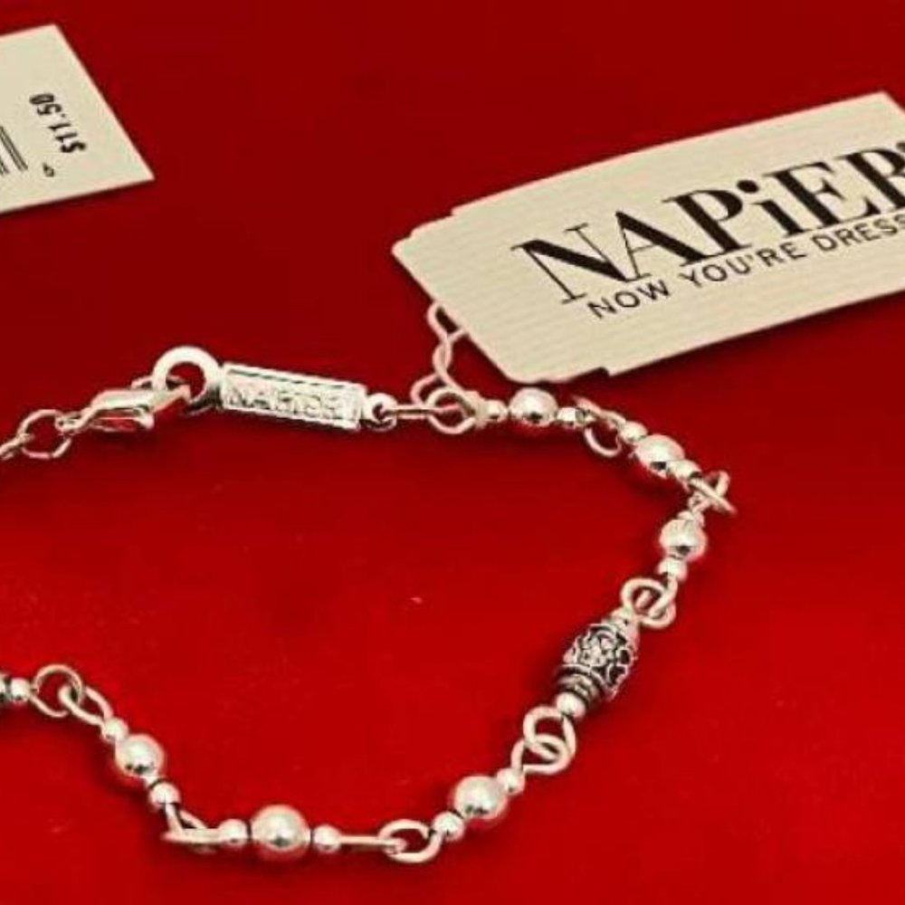 Napier Bracelet marked tagged Antiqued Silver NWT